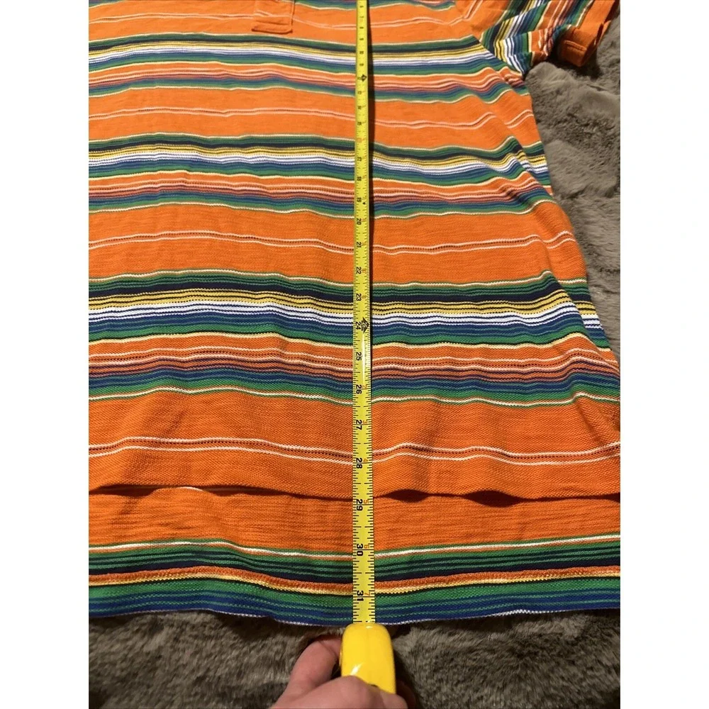 ralph lauren polo Vintage 90s Orange Striped Polo NWT M